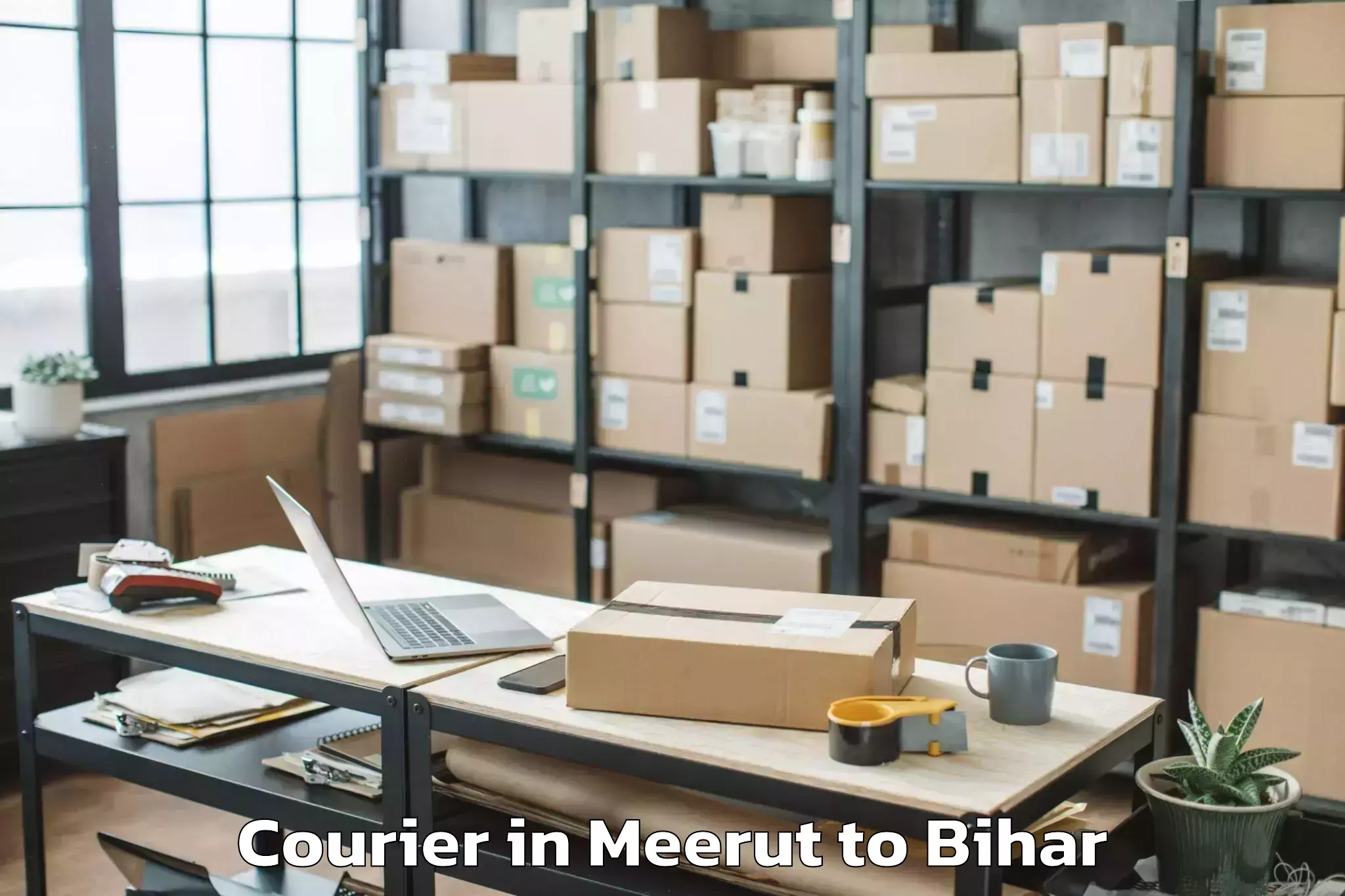 Easy Meerut to Purnahiya Courier Booking